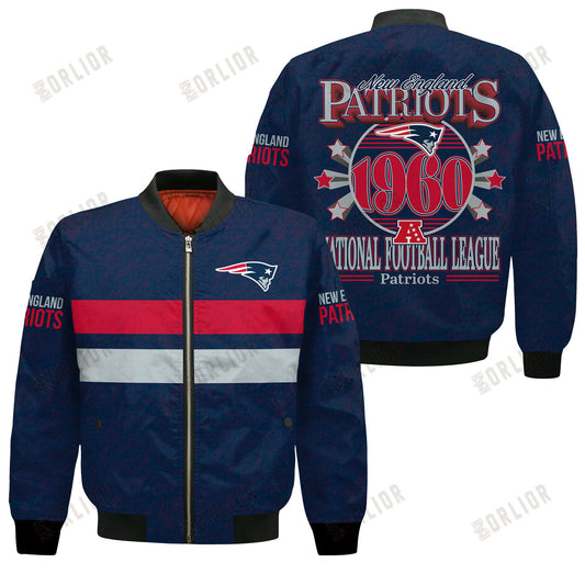 New England Patriots Football Team 2024 -25 Super Durable Bomber Jacket
