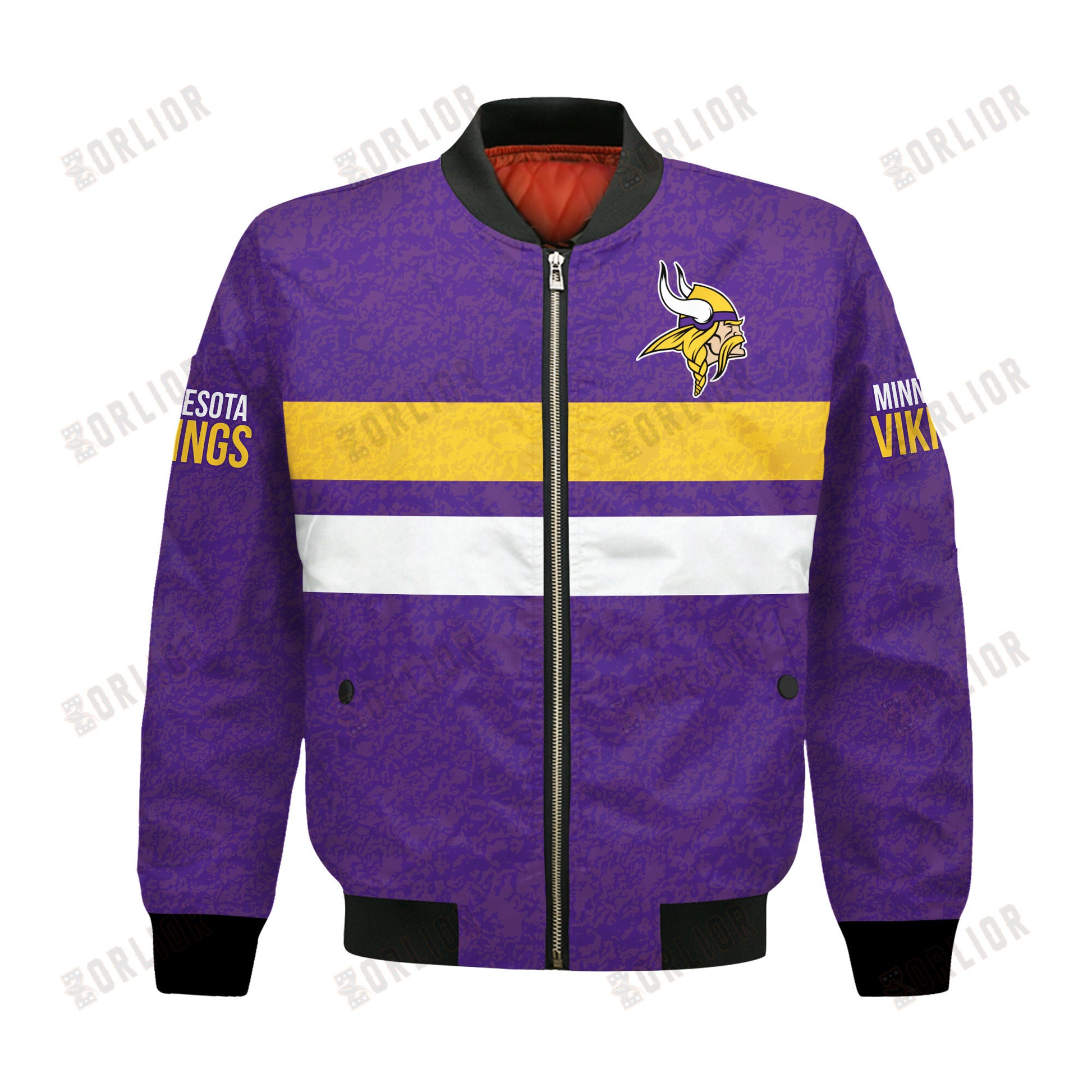 Minnesota Vikings Football Team 2024 -25 Super Durable Bomber Jacket