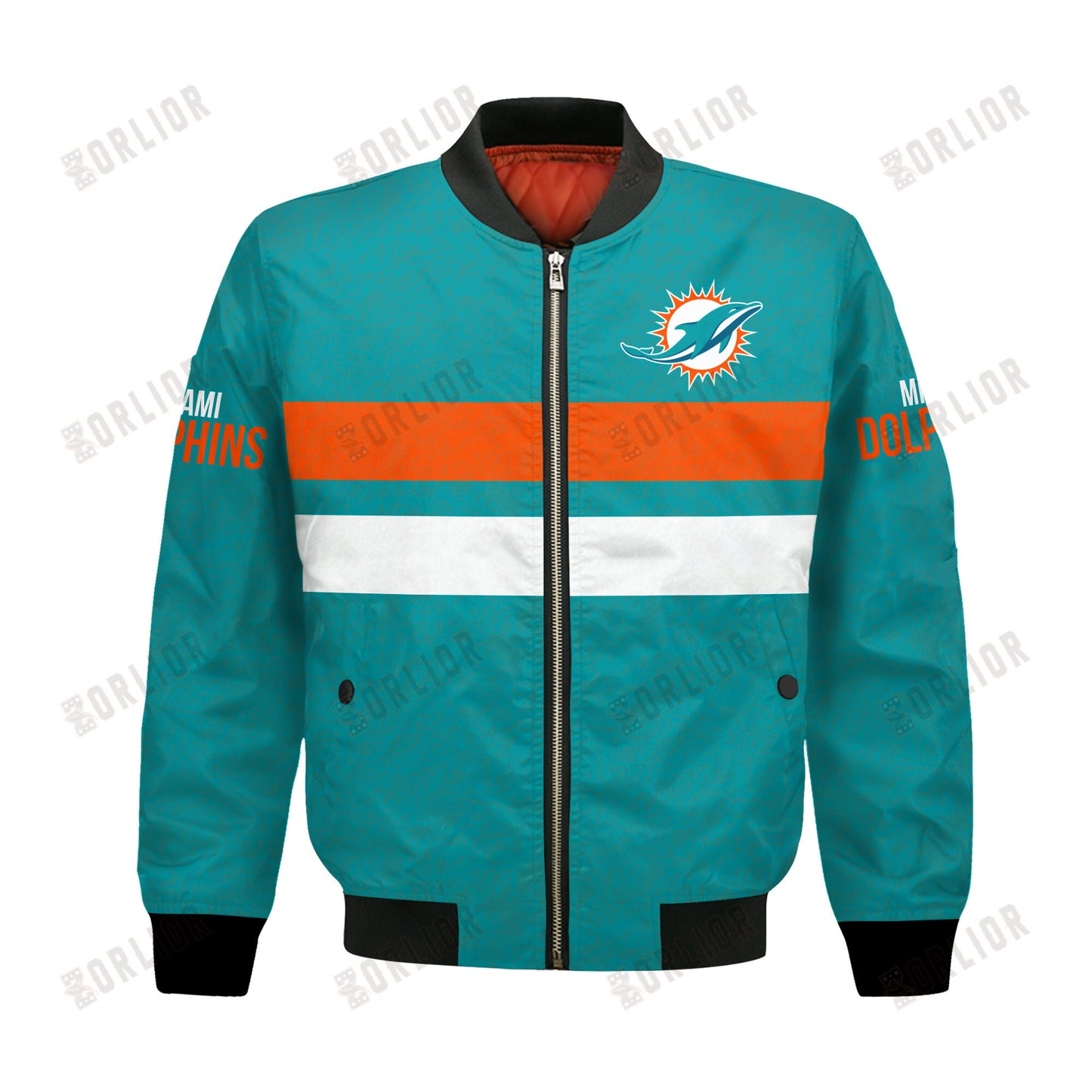 Miami Dolphins Football Team 2024 -25 Super Durable Bomber Jacket