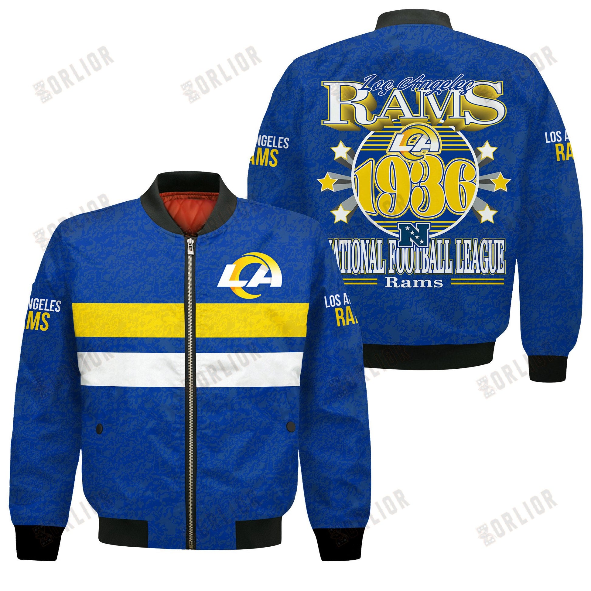 Los Angeles Rams Football Team 2024 -25 Super Durable Bomber Jacket