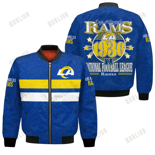Los Angeles Rams Football Team 2024 -25 Super Durable Bomber Jacket