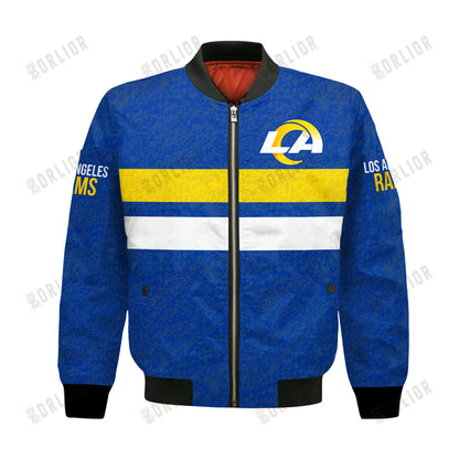 Los Angeles Rams Football Team 2024 -25 Super Durable Bomber Jacket