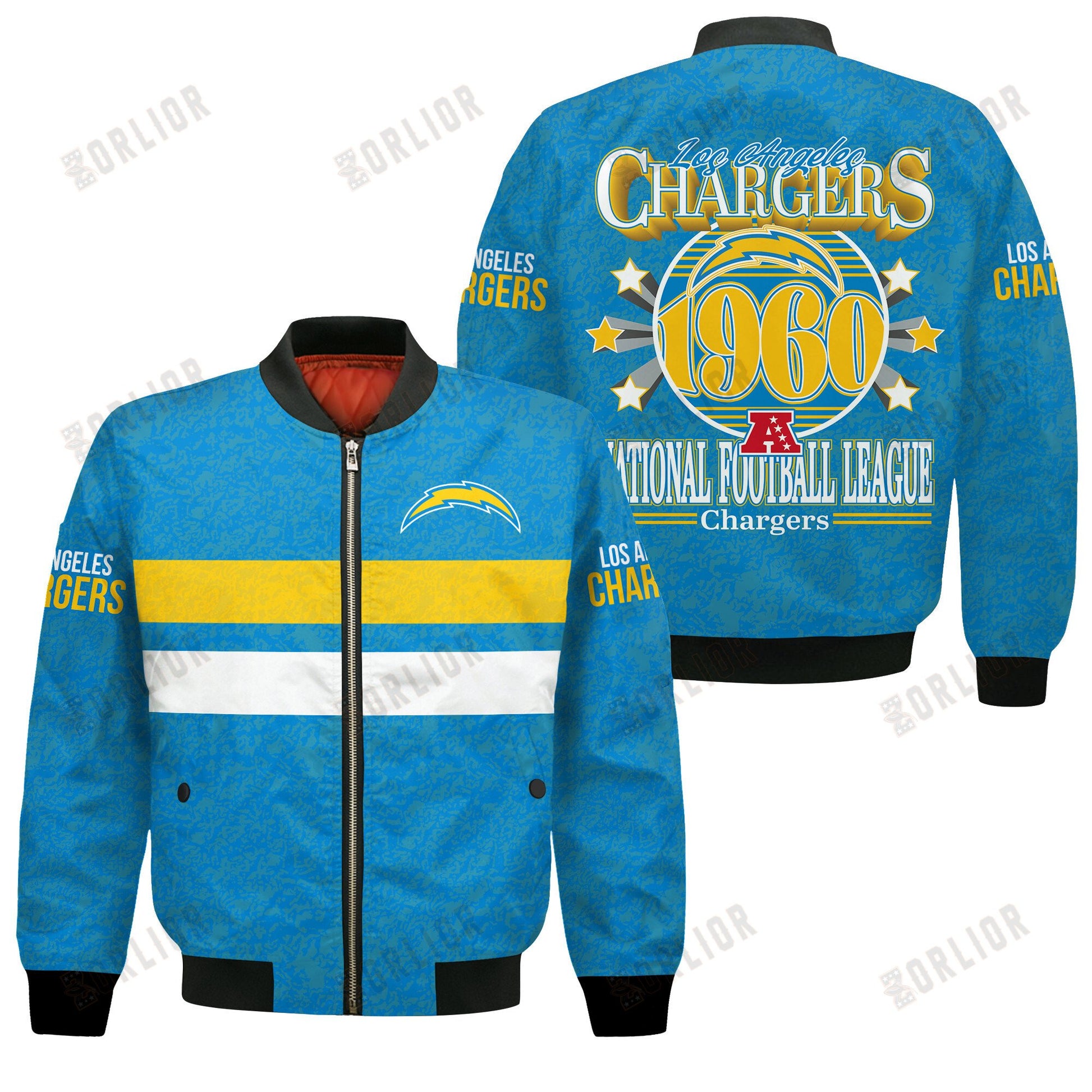 Los Angeles Chargers Football Team 2024 -25 Super Durable Bomber Jacket