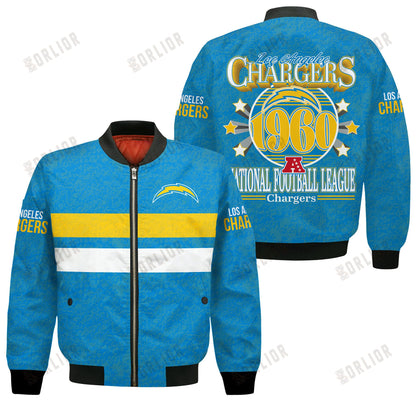 Los Angeles Chargers Football Team 2024 -25 Super Durable Bomber Jacket