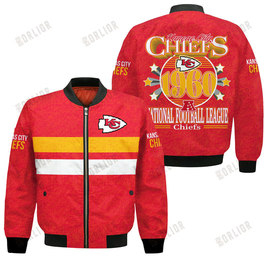 Kansas City Chiefs Football Team 2024 -25 Super Durable Bomber Jacket