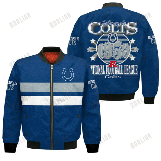 Indianapolis Colts Football Team 2024 -25 Super Durable Bomber Jacket