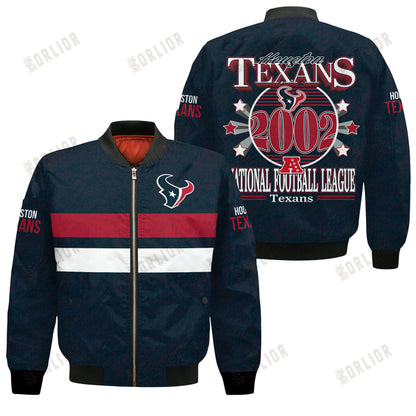 Houston Texans Football Team 2024 -25 Super Durable Bomber Jacket