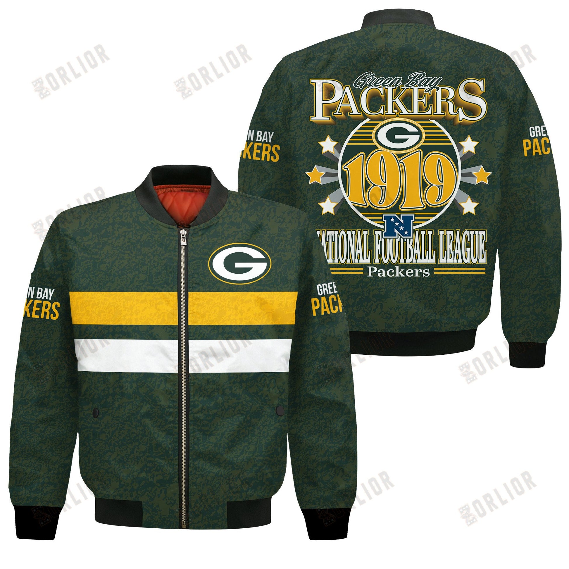 Green Bay Packers Football Team 2024 -25 Super Durable Bomber Jacket