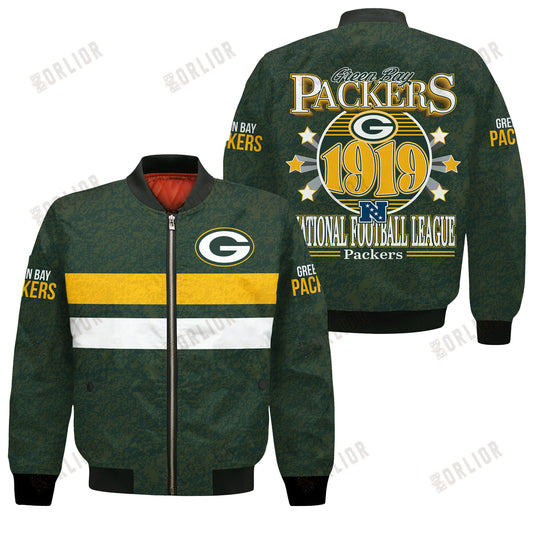Green Bay Packers Football Team 2024 -25 Super Durable Bomber Jacket