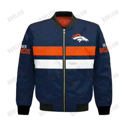 Denver Broncos Football Team 2024 -25 Super Durable Bomber Jacket