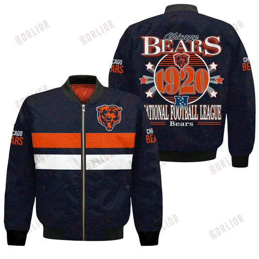 Chicago Bears Football Team 2024 -25 Super Durable Bomber Jacket