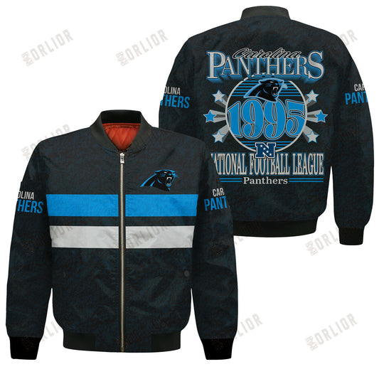 Carolina Panthers Football Team 2024 -25 Super Durable Bomber Jacket