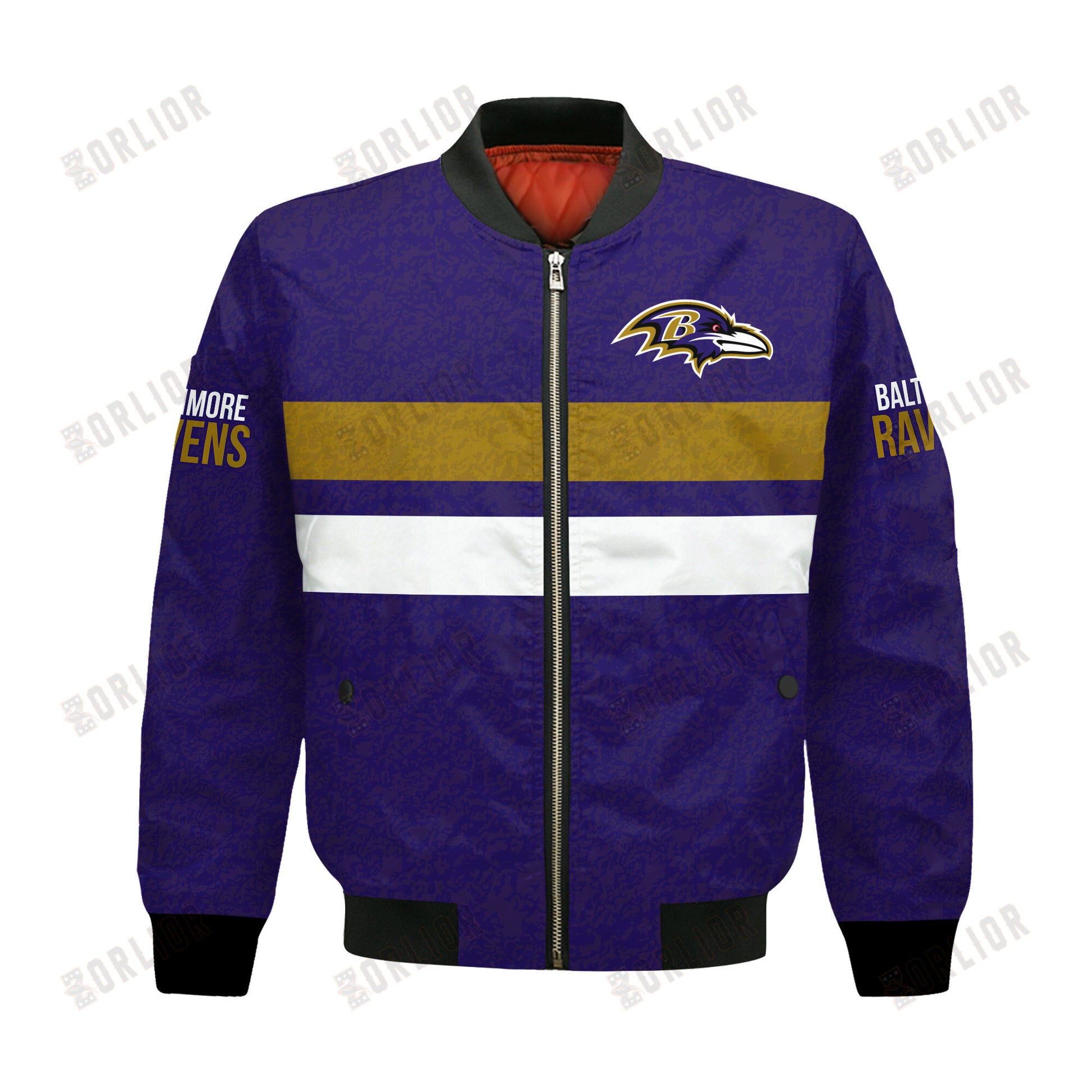 Baltimore Ravens Football Team 2024 -25 Super Durable Bomber Jacket