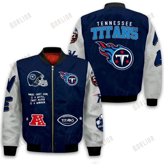 Tennessee Titans National Football League Conquer Every Field Bomber Jacket