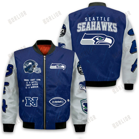 Seattle Seahawks National Football League Conquer Every Field Bomber Jacket