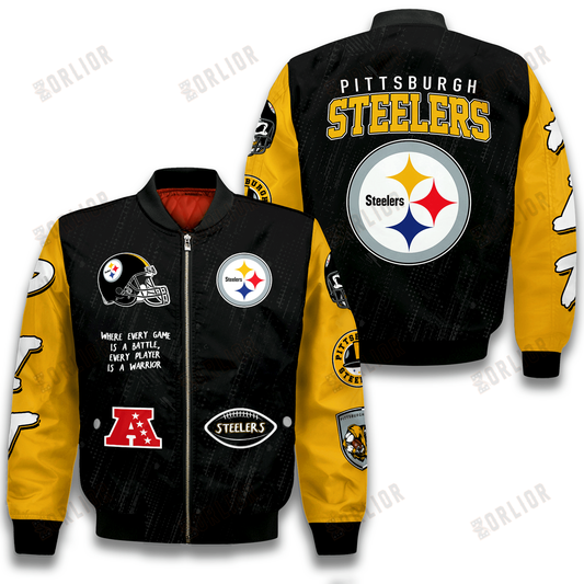 Pittsburgh Steelers National Football League Conquer Every Field Bomber Jacket