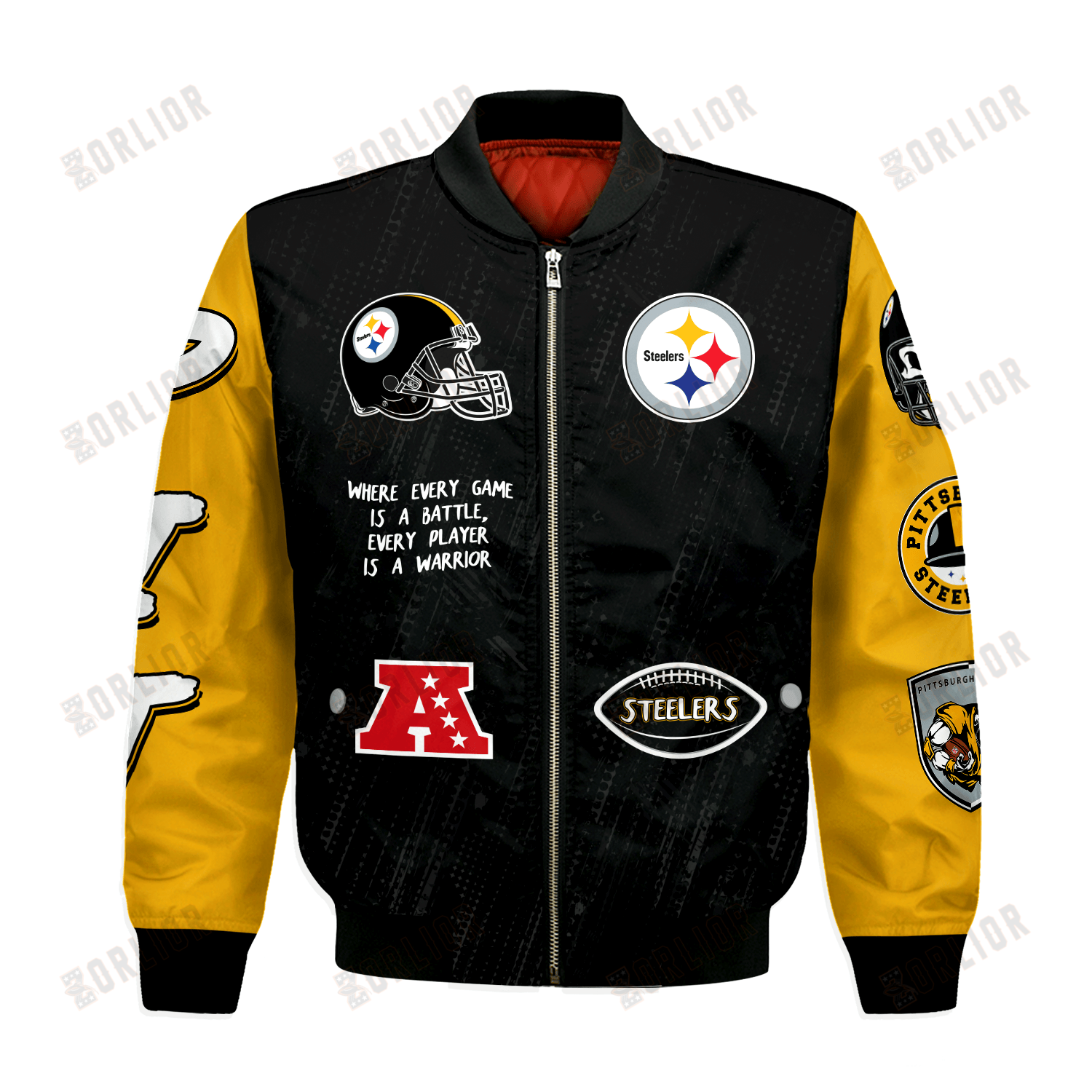 Pittsburgh Steelers National Football League Conquer Every Field Bomber Jacket