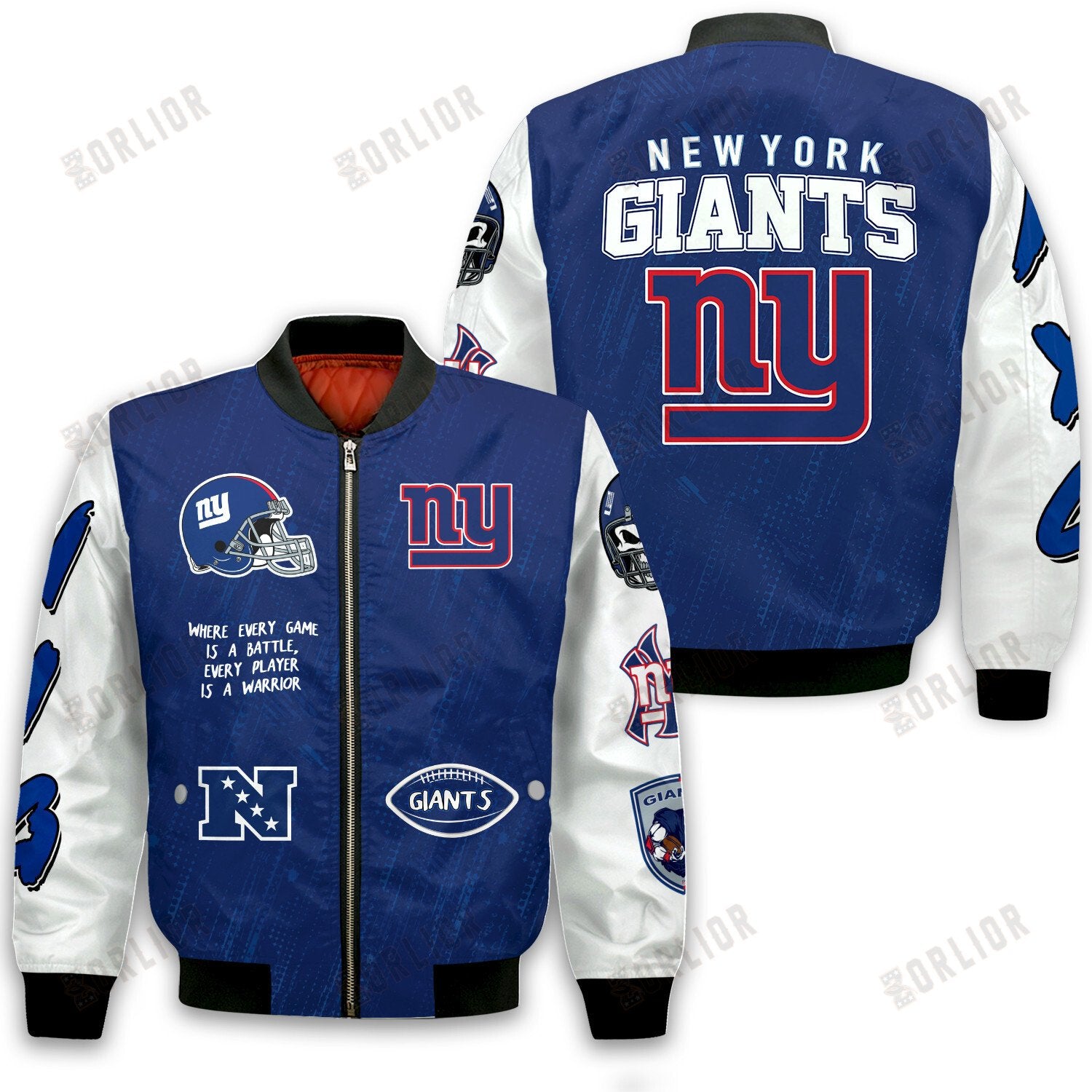 New York Giants National Football League Conquer Every Field Bomber Jacket