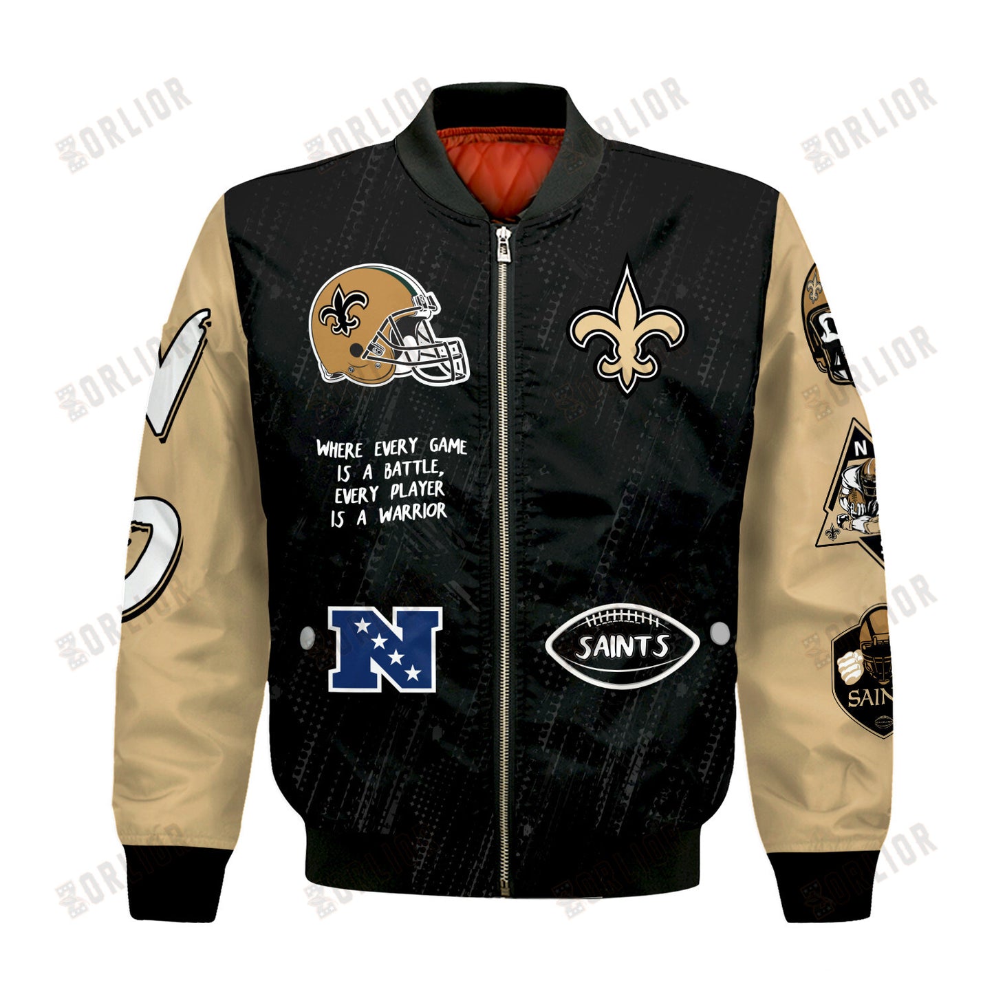 New Orleans Saints National Football League Conquer Every Field Bomber Jacket