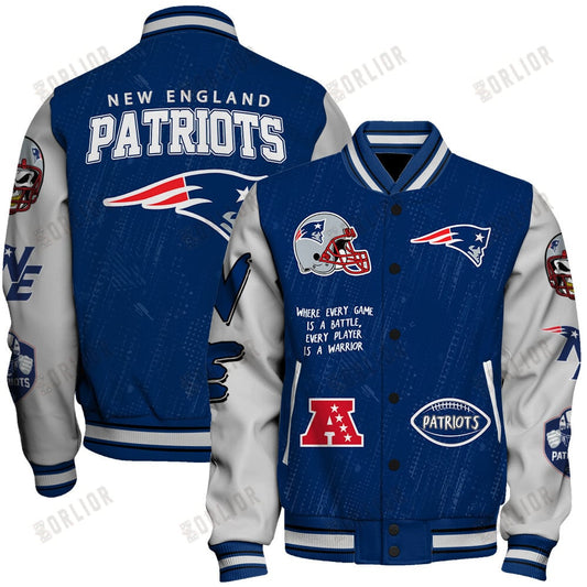 New England Patriots National Football League Conquer Every Field Unisex Varsity Jacket