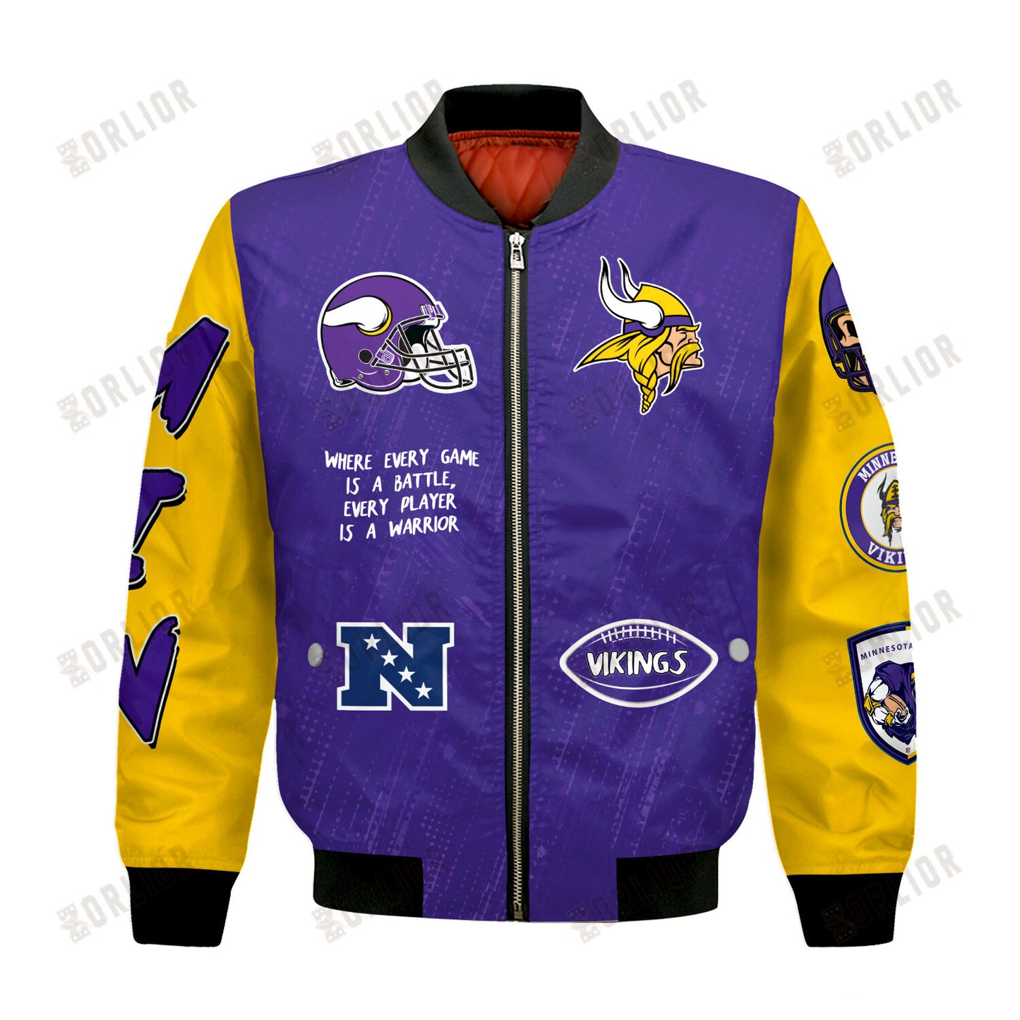 Minnesota Vikings National Football League Conquer Every Field Bomber Jacket