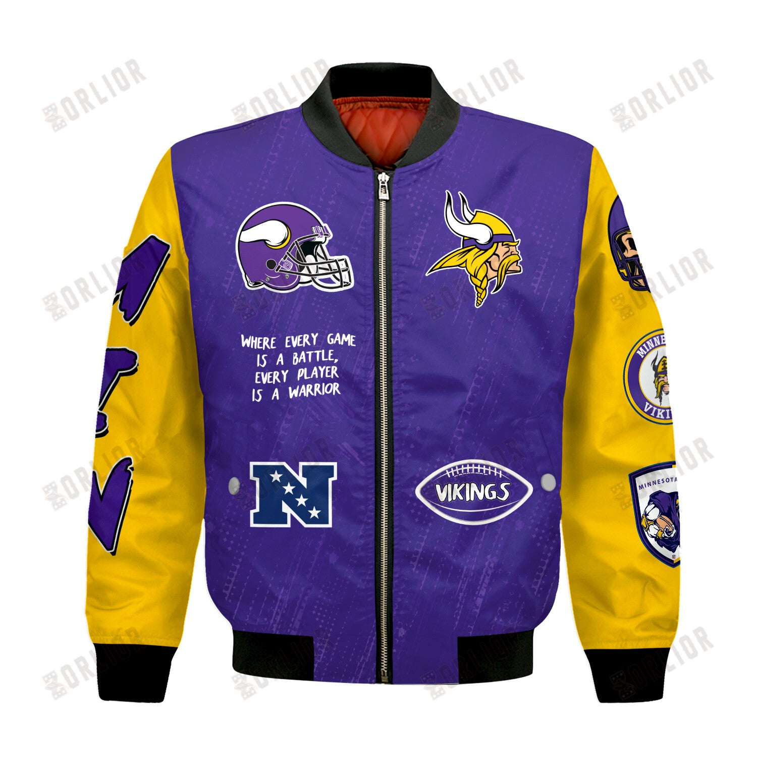 Minnesota Vikings National Football League Conquer Every Field Bomber Jacket