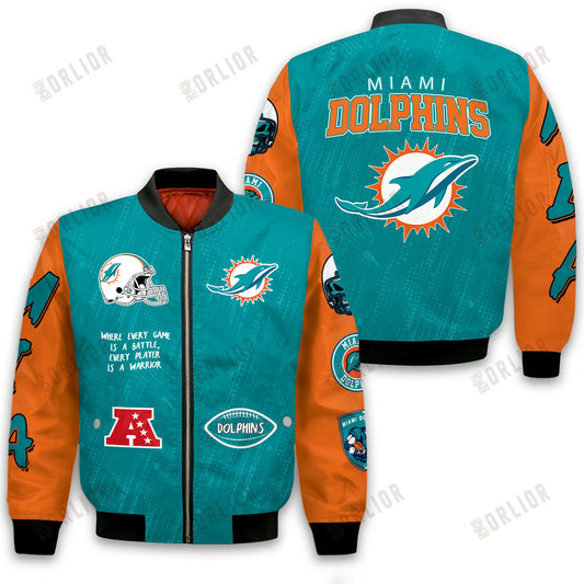 Miami Dolphins National Football League Conquer Every Field Bomber Jacket