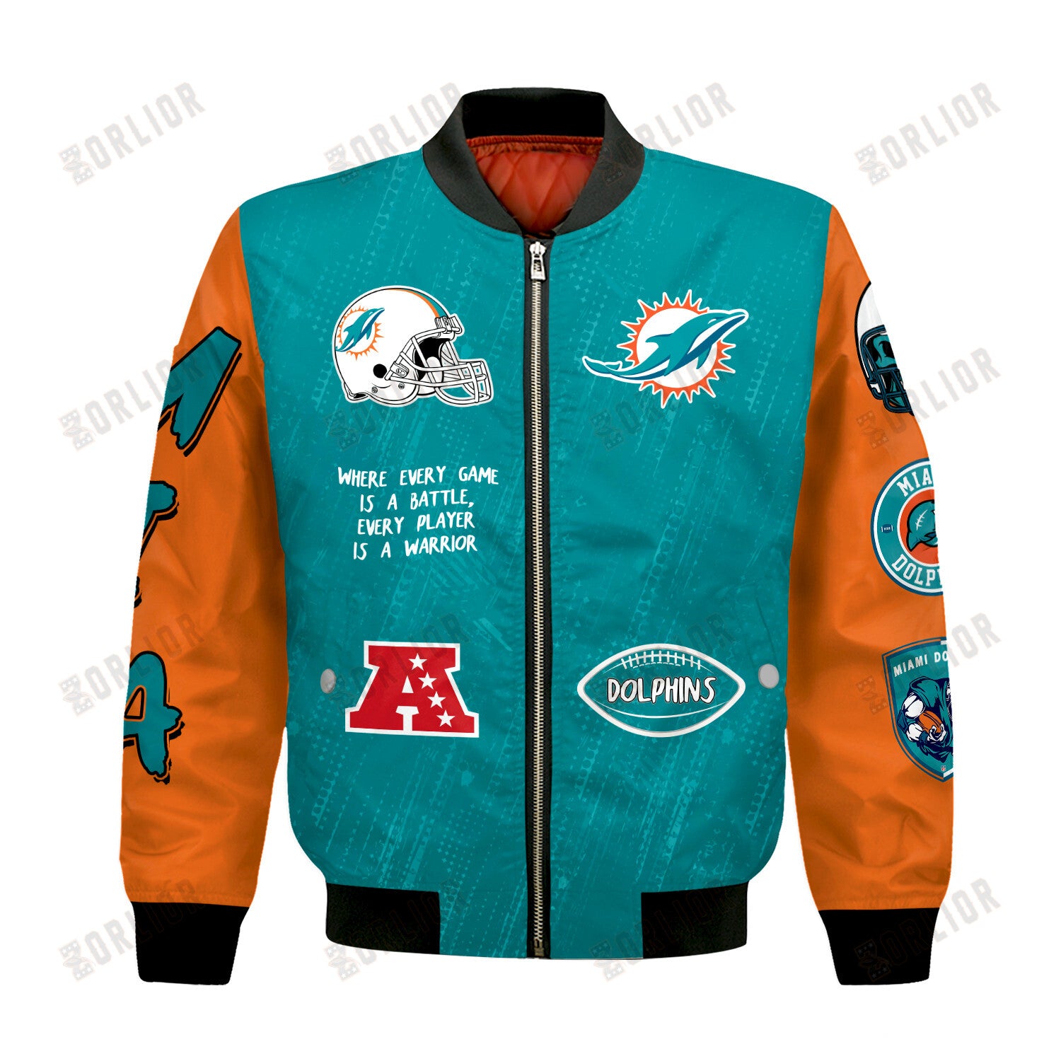 Miami Dolphins National Football League Conquer Every Field Bomber Jacket