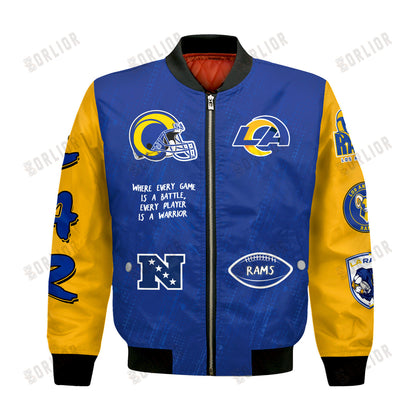 Los Angeles Rams National Football League Conquer Every Field Bomber Jacket