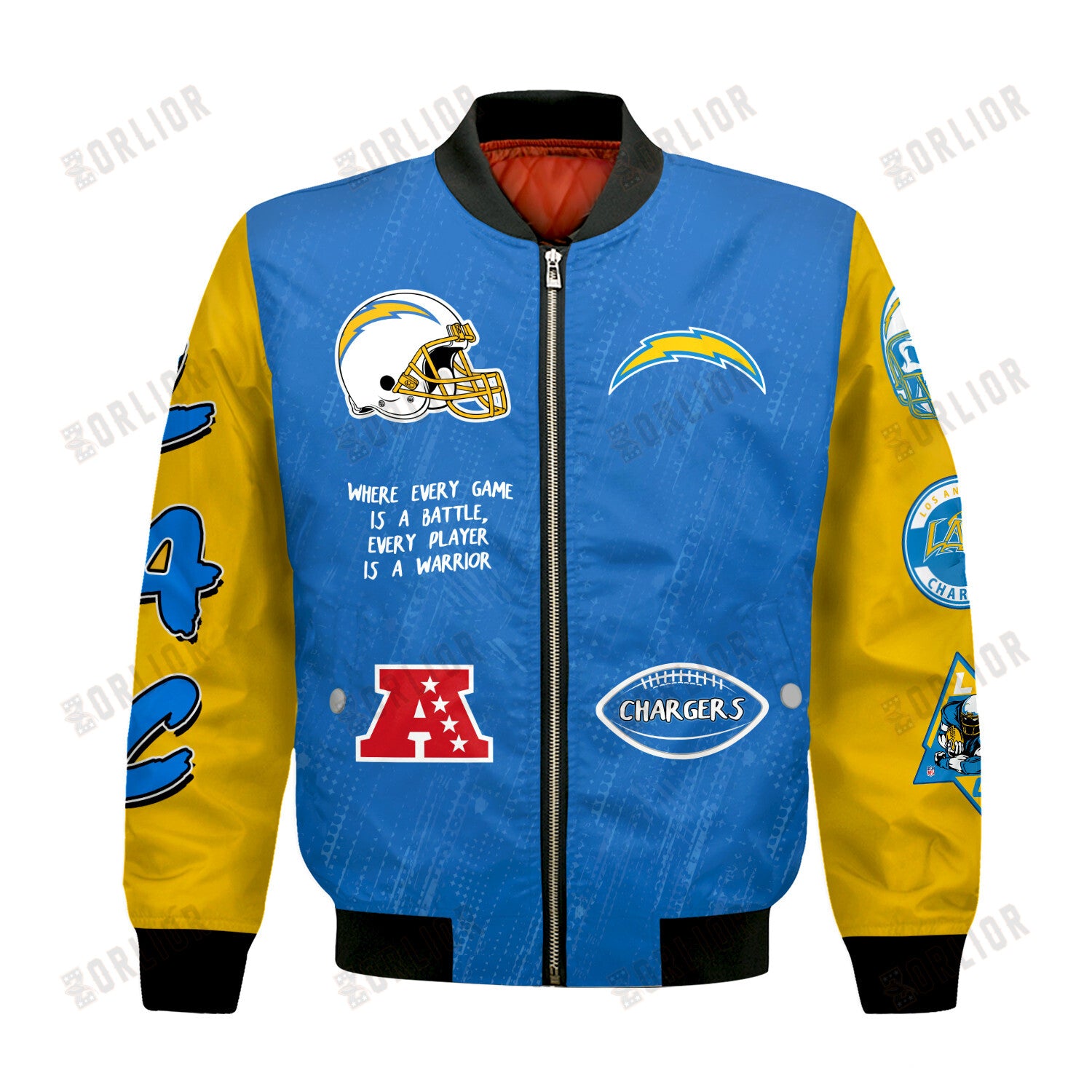 Los Angeles Chargers National Football League Conquer Every Field Bomber Jacket