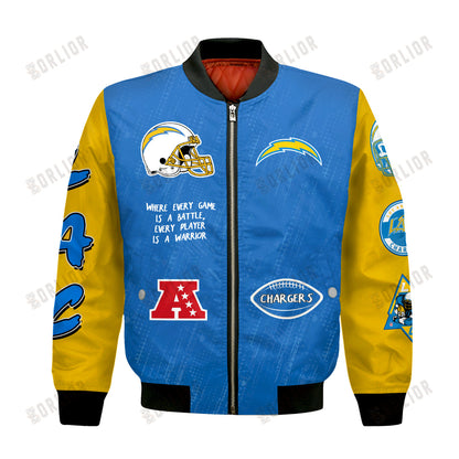 Los Angeles Chargers National Football League Conquer Every Field Bomber Jacket