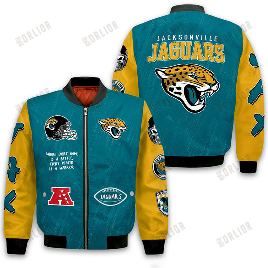 Jacksonville Jaguars National Football League Conquer Every Field Bomber Jacket