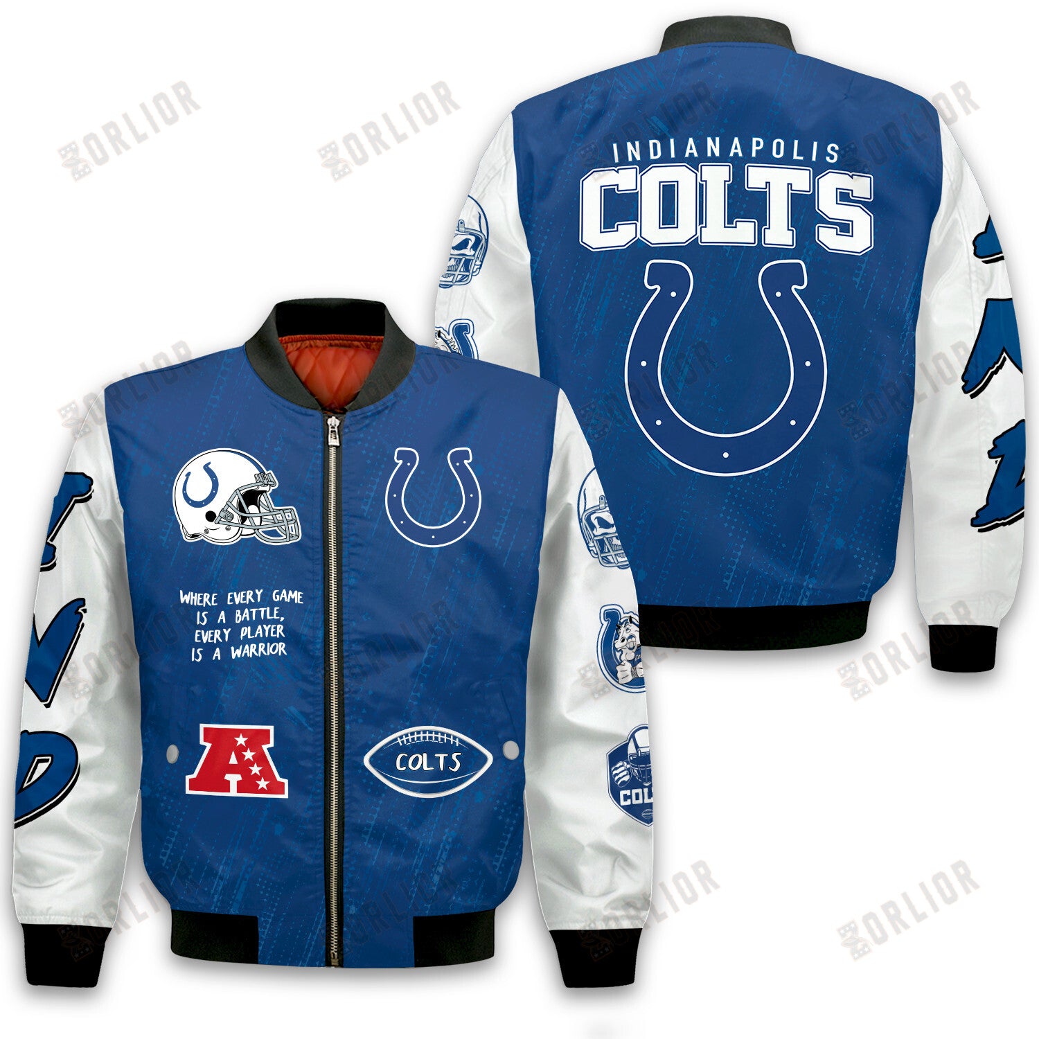 Indianapolis Colts National Football League Conquer Every Field Bomber Jacket