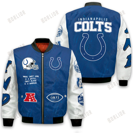 Indianapolis Colts National Football League Conquer Every Field Bomber Jacket