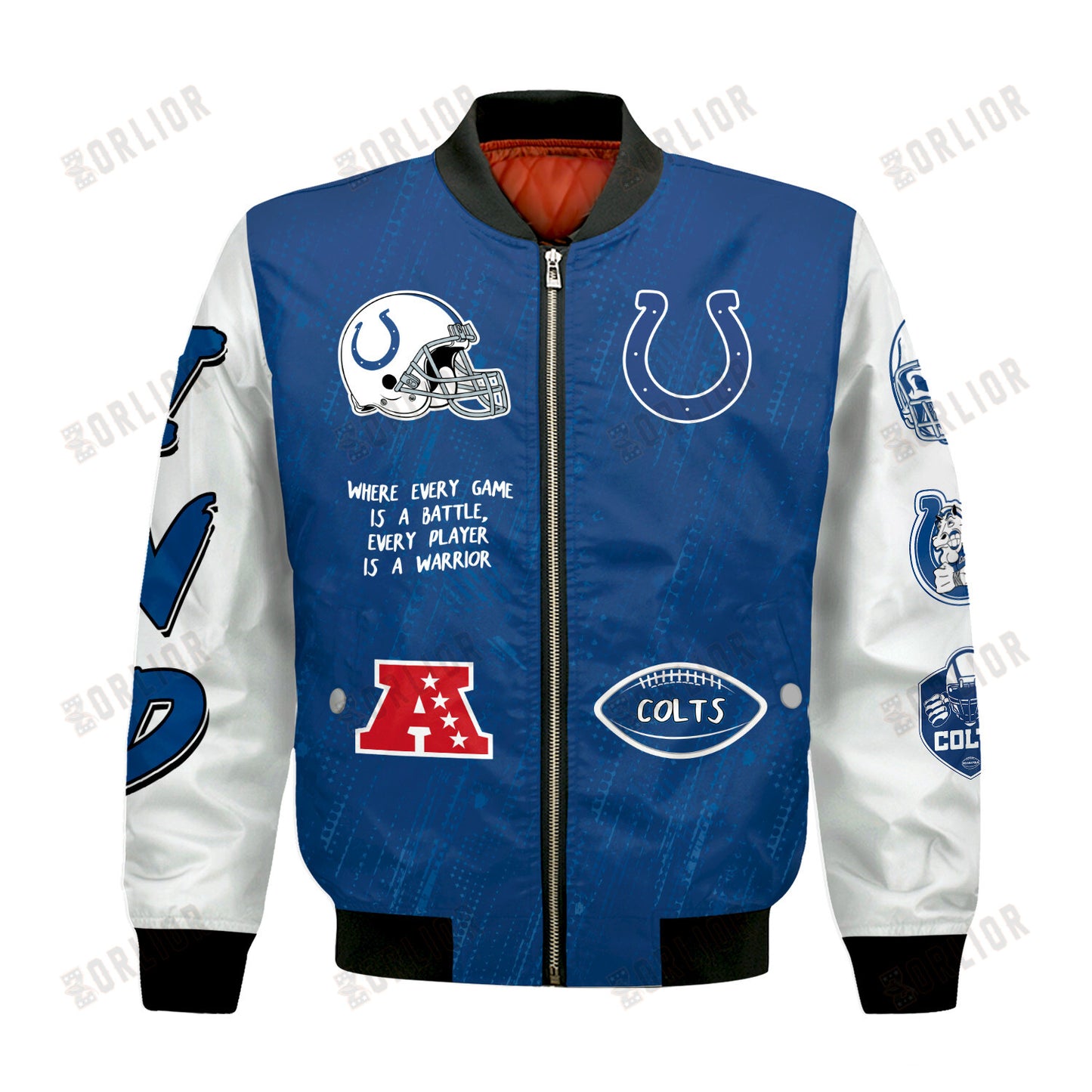 Indianapolis Colts National Football League Conquer Every Field Bomber Jacket