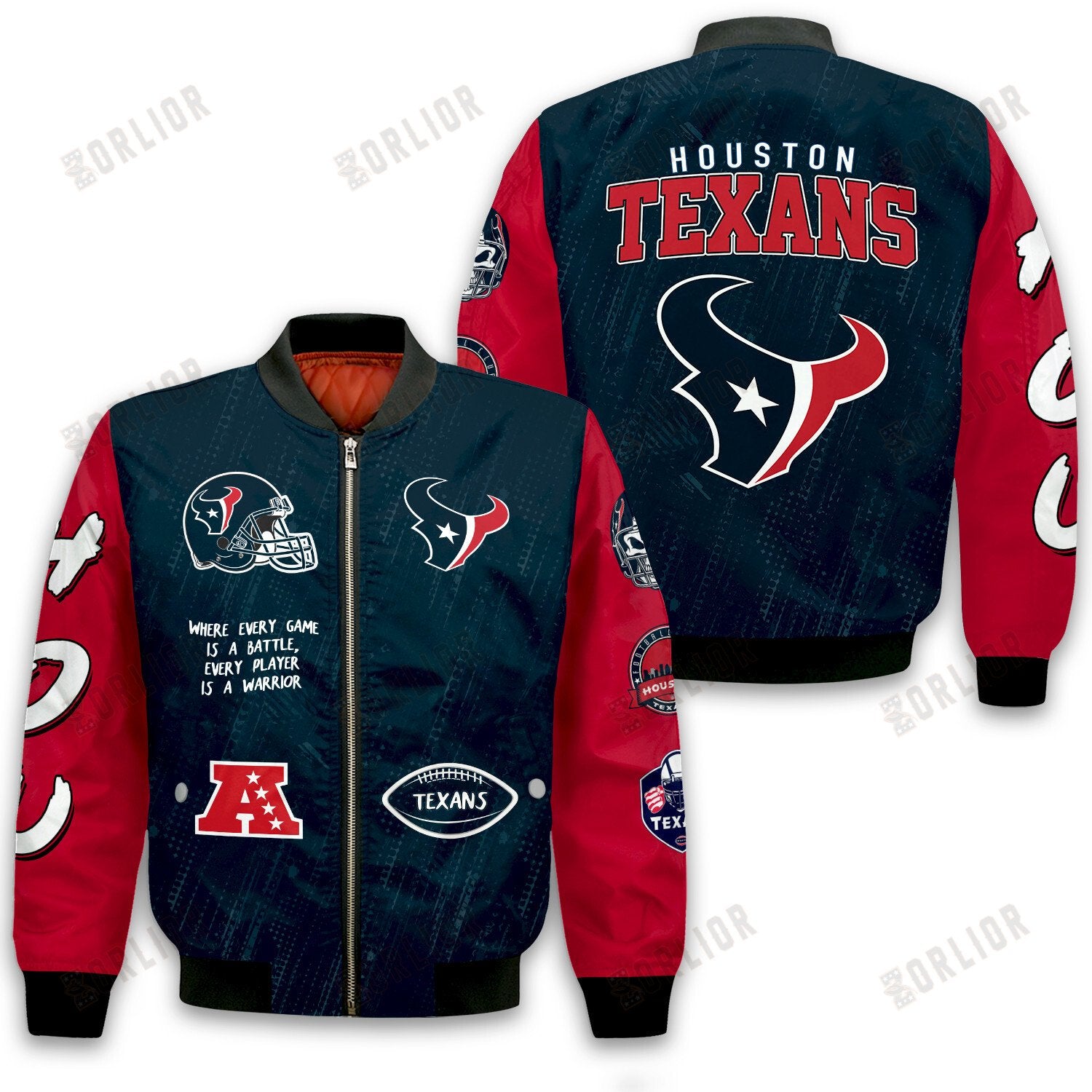 Houston Texans National Football League Conquer Every Field Bomber Jacket