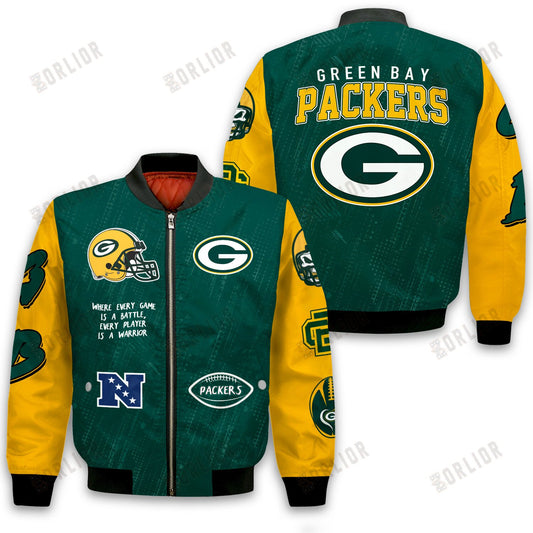 Green Bay Packers National Football League Conquer Every Field Bomber Jacket