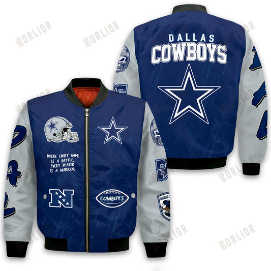 Dallas Cowboys National Football League Conquer Every Field Bomber Jacket