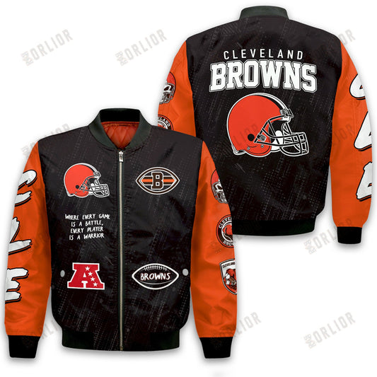 Cleveland Browns National Football League Conquer Every Field Bomber Jacket