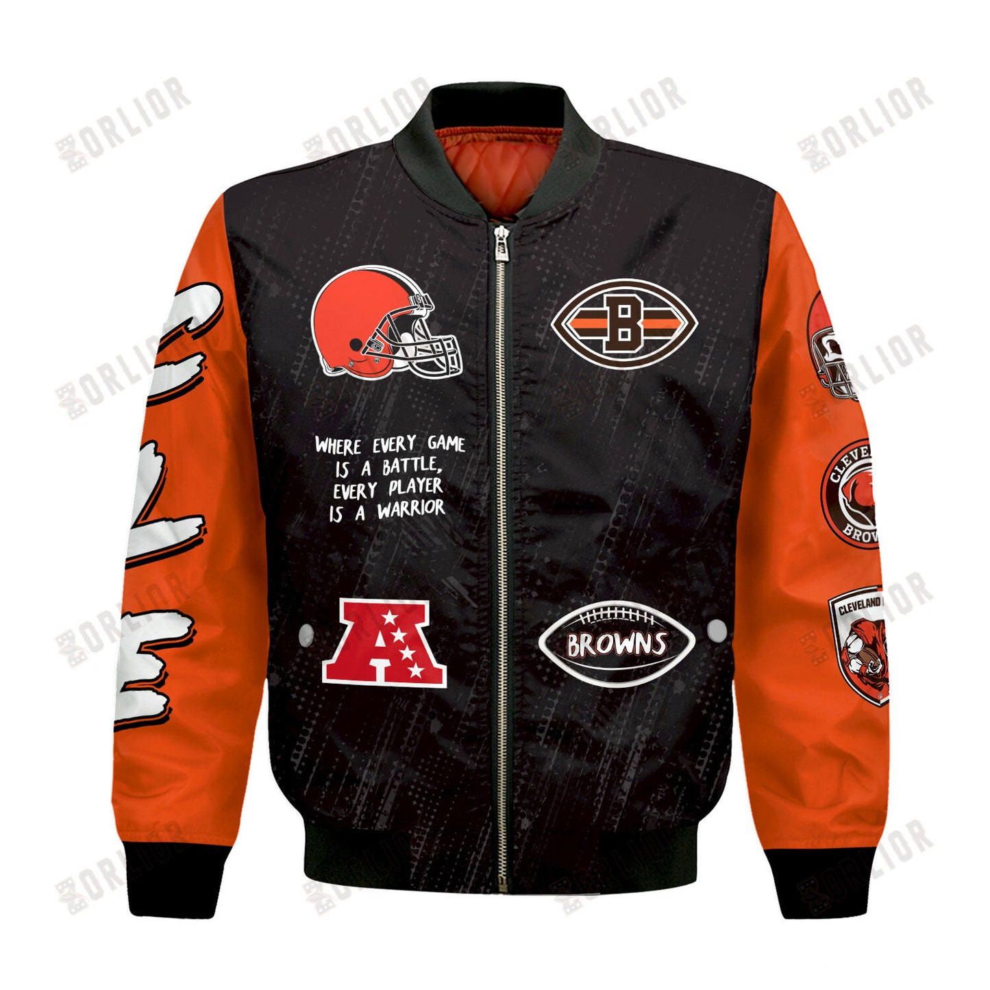 Cleveland Browns National Football League Conquer Every Field Bomber Jacket