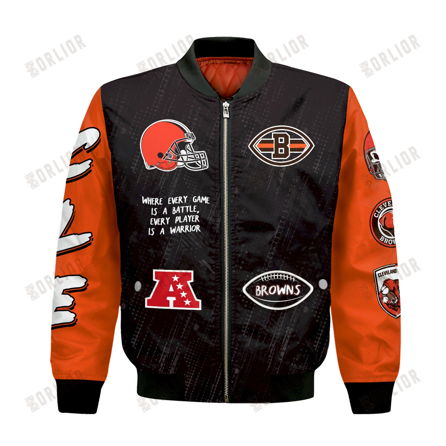 Cleveland Browns National Football League Conquer Every Field Bomber Jacket