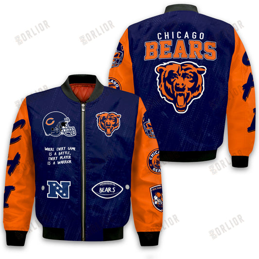 Chicago Bears National Football League Conquer Every Field Bomber Jacket
