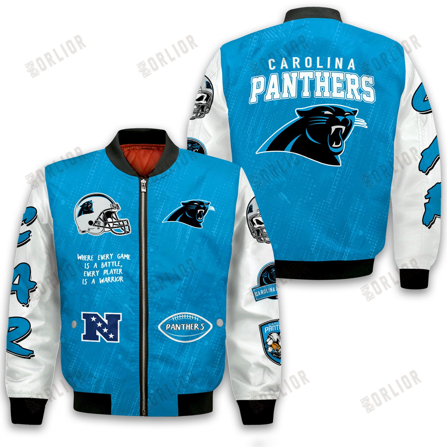Carolina Panthers National Football League Conquer Every Field Bomber Jacket