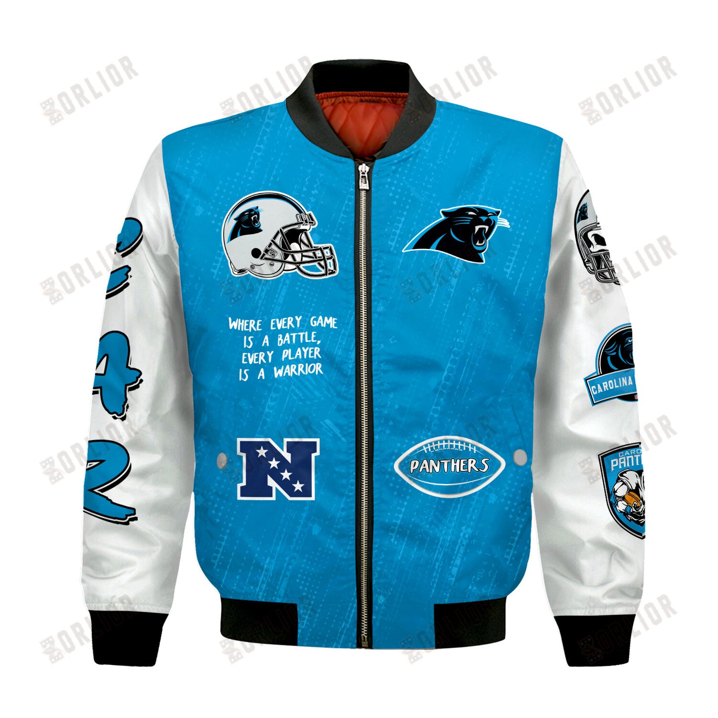 Carolina Panthers National Football League Conquer Every Field Bomber Jacket