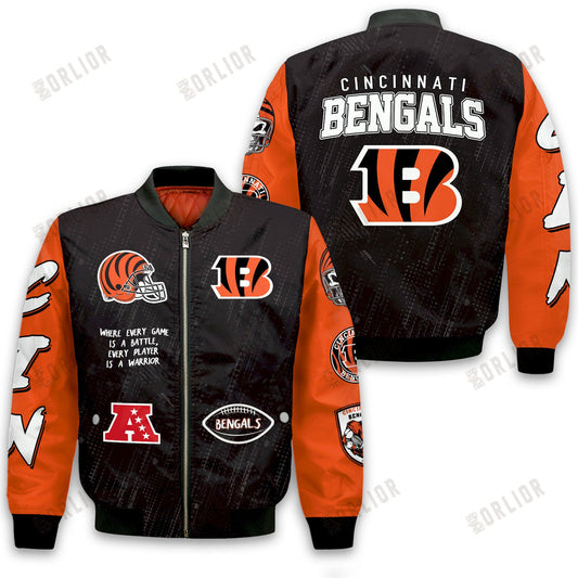 Cincinnati Bengals National Football League Conquer Every Field Bomber Jacket