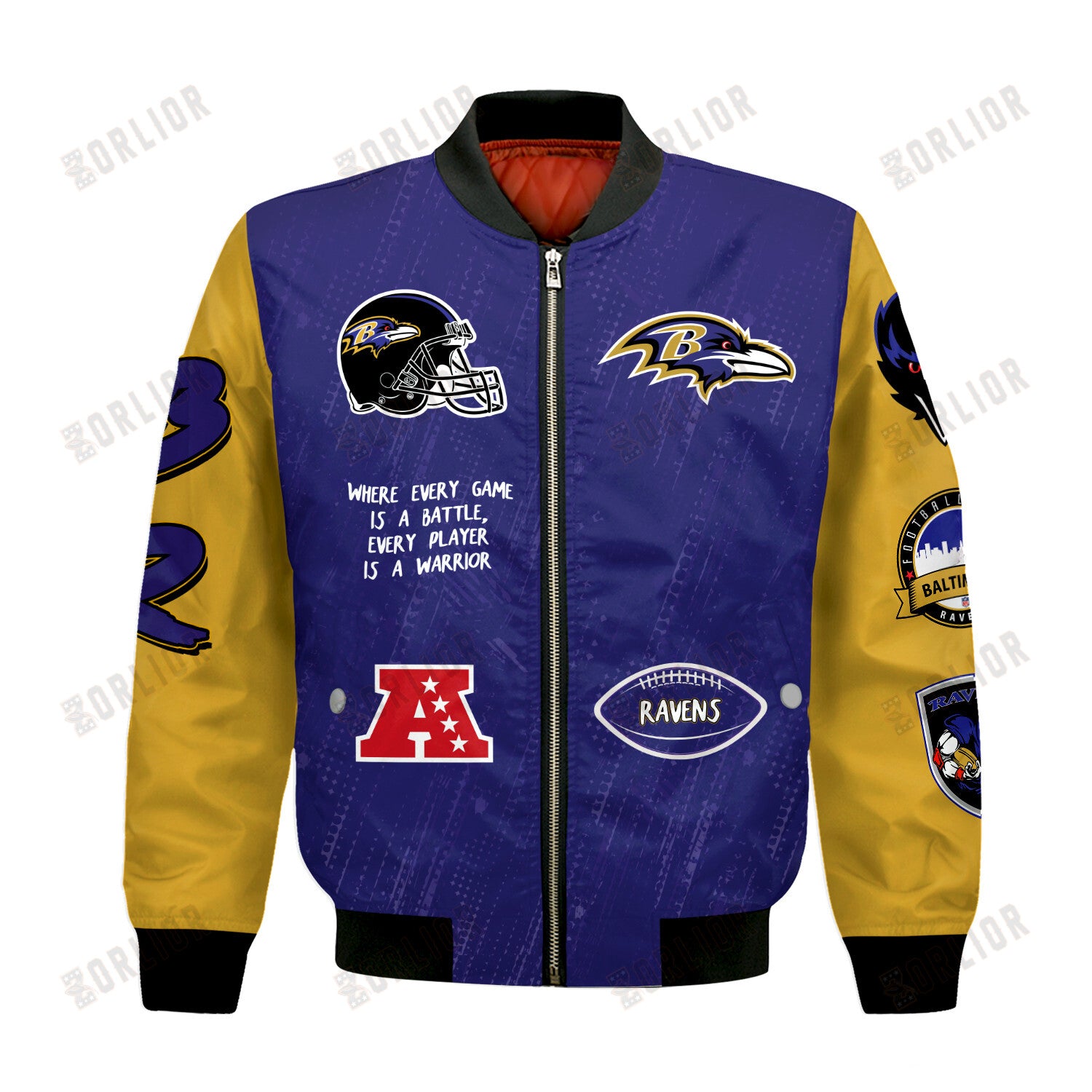 Baltimore Ravens National Football League Conquer Every Field Bomber Jacket