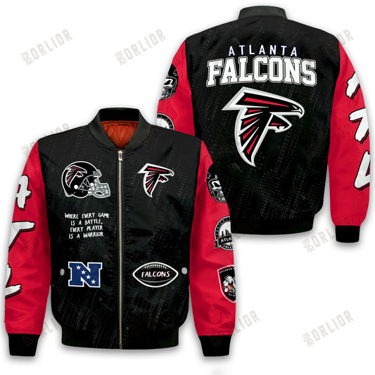 Atlanta Falcons National Football League Conquer Every Field Bomber Jacket