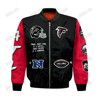 Atlanta Falcons National Football League Conquer Every Field Bomber Jacket