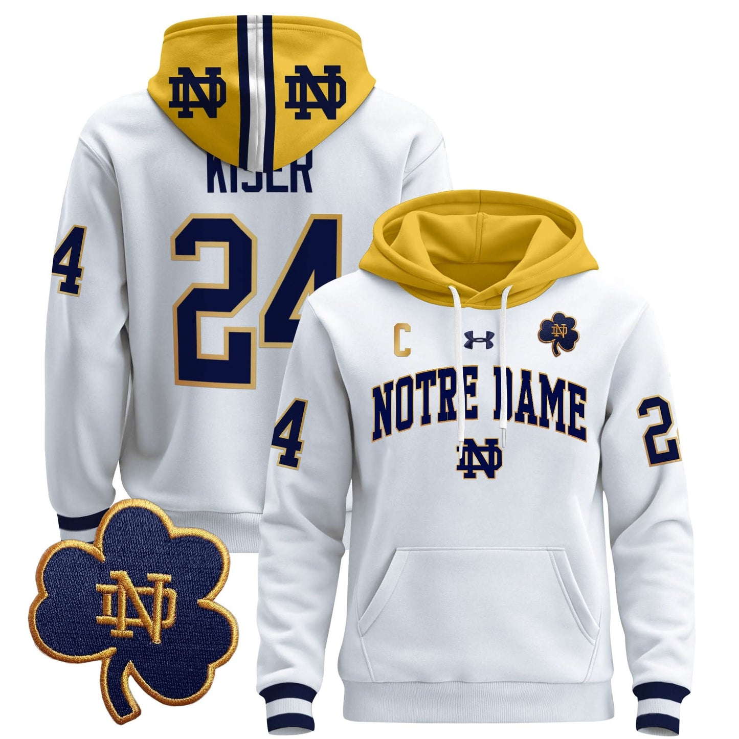 Notre Dame Fighting Irish 2024 Pullover Hoodie V2 - All Stitched