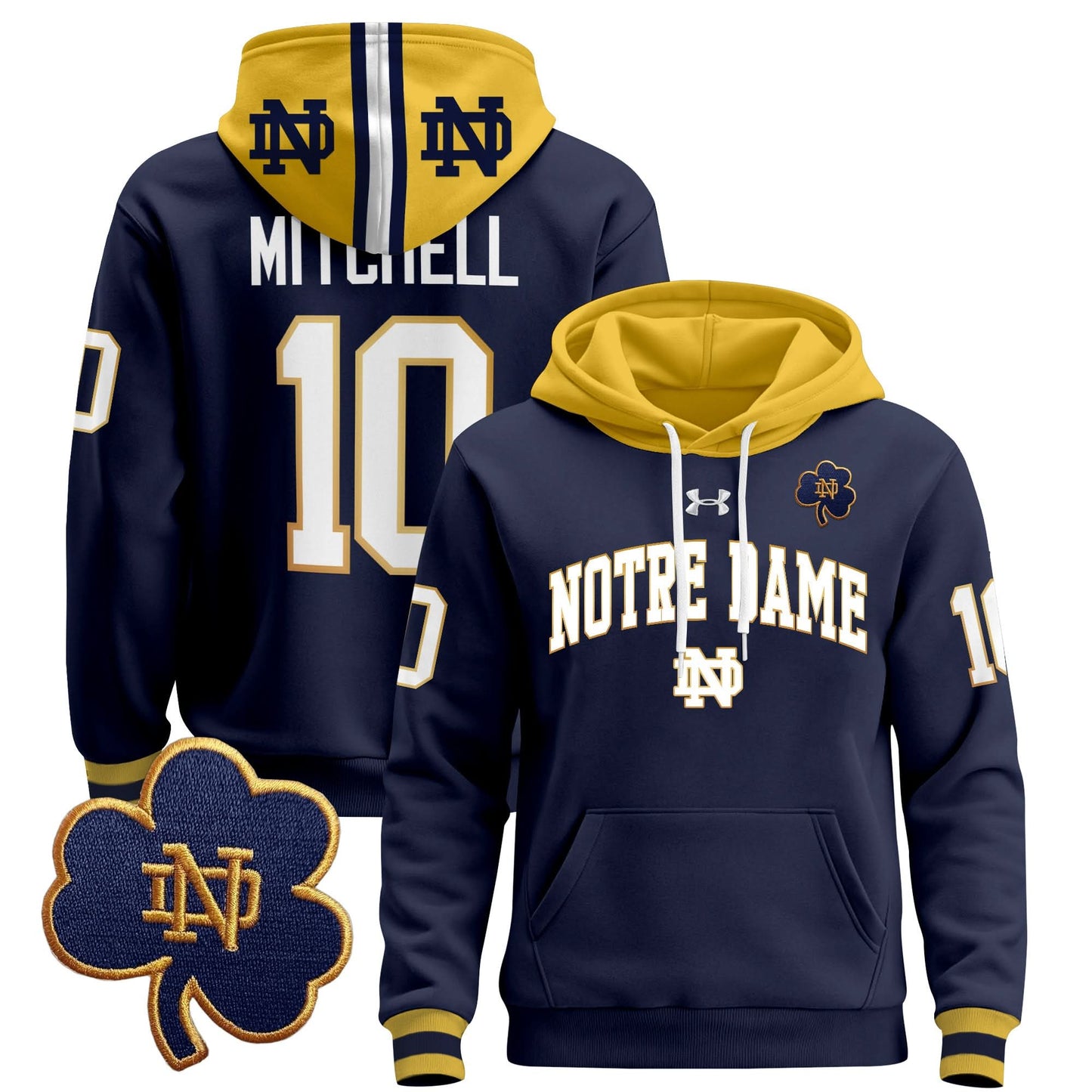 Notre Dame Fighting Irish 2024 Pullover Hoodie V2 - All Stitched